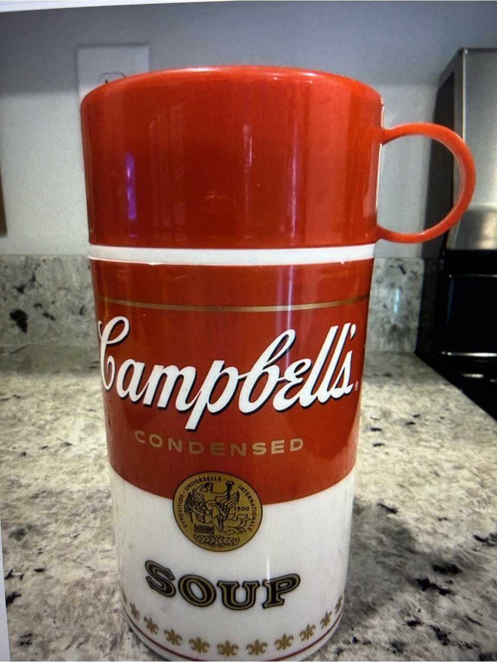 Vintage 1998 Campbell's Condensed Soup Insulated Plastic Thermos Container 11 oz